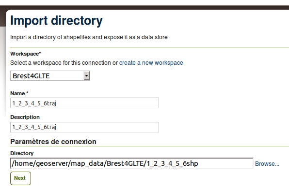  Import geoserver shapefiles